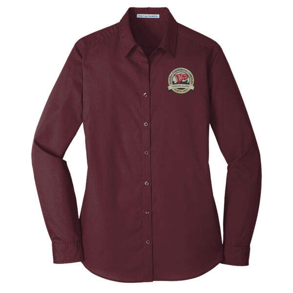   - Ladies Long Sleeve Carefree Poplin Shirt Thumbnail